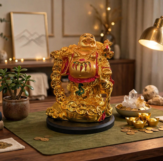 Golden Laughing Buddha